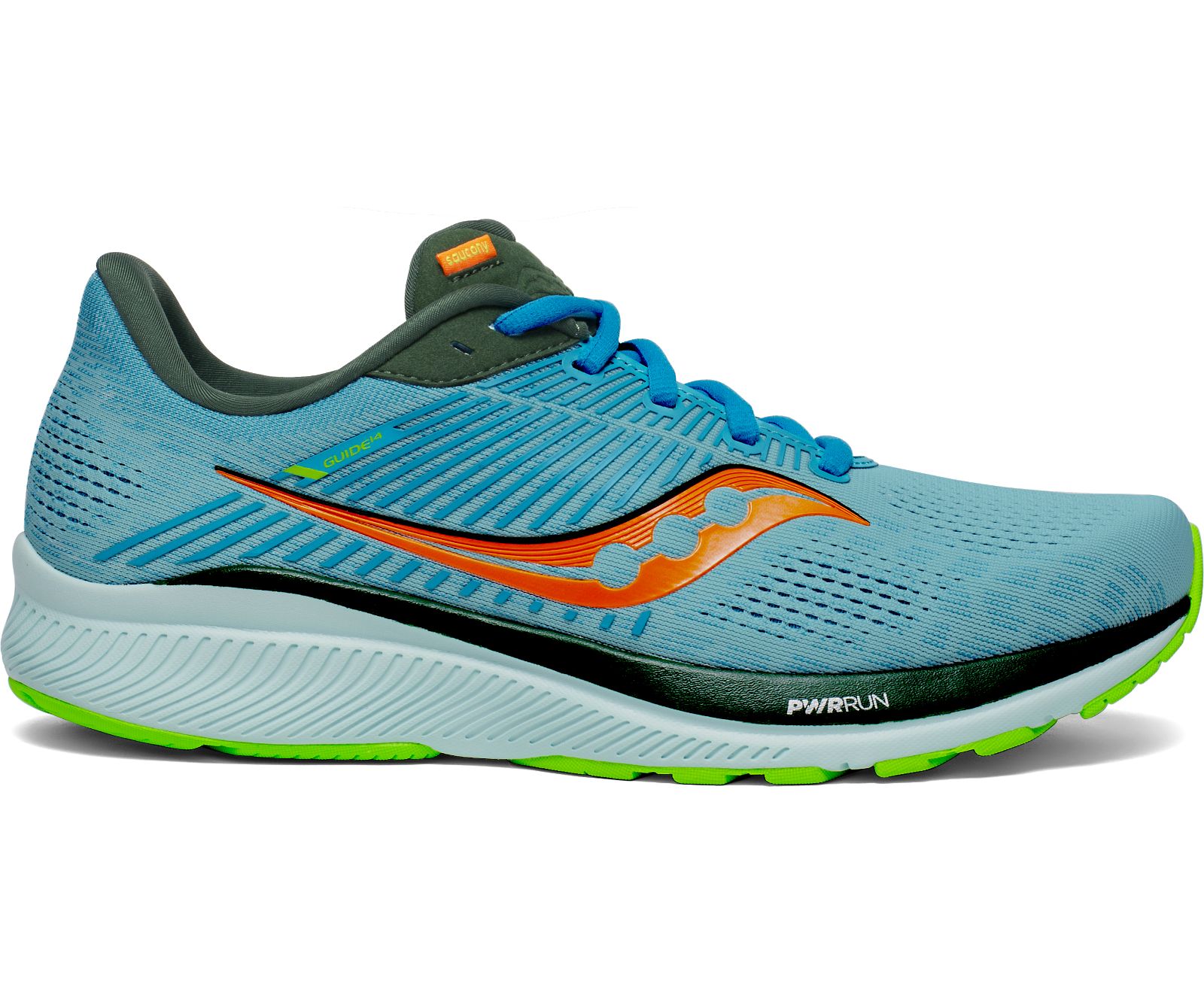 Férfi Saucony Guide 14 Futócipő Kék Zöld | HU 256MQZ